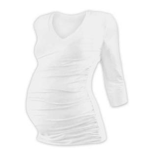 Těhotenské tričko Vanda - 3/4 rukáv, různé barvy Barva: Bílá, Velikost: L/XL
