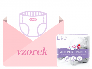 MonPeri Pants L 8-14 kg - VZOREK - tréninkové plenkové kalhotky (velikost 4)