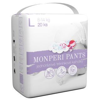 MonPeri Pants L 8–14kg - 20ks EKO Jednorázové plenkové kalhotky  (velikost 4)