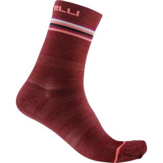 Dámské ponožky Castelli W GO 15 Brilliant pink/bordeaux-light S/M