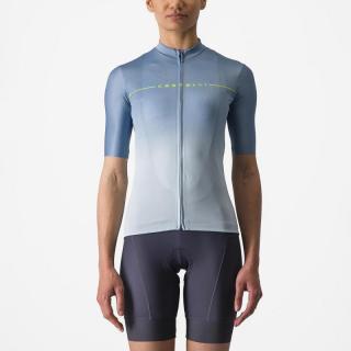 Dámský dres Castelli Salita steel blue/winter sky-electric lime L