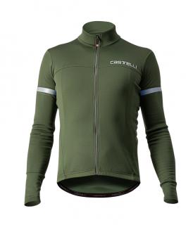 Dres Castelli Fondo 2 s dlouhým rukávem, military green/silver reflex M