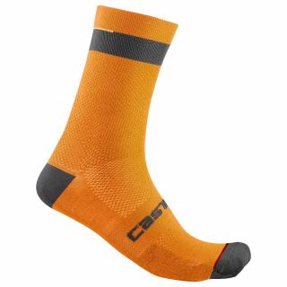 Ponožky Castelli Alpha 18 Brilliant orange/black S/M