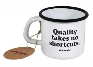 Morakniv smaltovaný hrnek Coffee Mug Quality Takes No Shortcuts