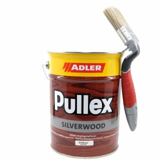 Pullex Silverwood - Altgrau (stará šedá) 5 L (lazura s patinovým efektem)  + zdarma dárek v hodnotě 279 Kč -  Anza Elite outdoor štětec úhlový 75 mm