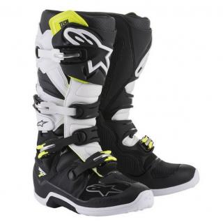 Boty Alpinestars TECH 7 2020 - černá/bílá/fluo žlutá