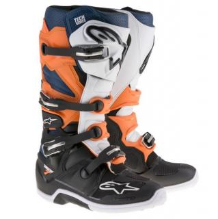 Boty Alpinestars TECH 7 2020 - černé/bílé/modré/oranžové