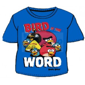 Bavlněné tričko Angry Birds modré 98/104
