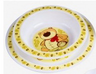 Canpol Babies Plastová sada nádobí miska a talíř Medvídek žlutý
