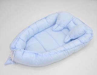Darland Hnízdo oboustranné pro miminko bavlna Modré