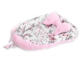 Darland Hnízdo oboustranné pro miminko Minky Lapač snů na růžovém