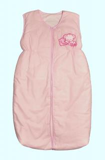 Elan Luxusní spací vak s výšivkou růžový