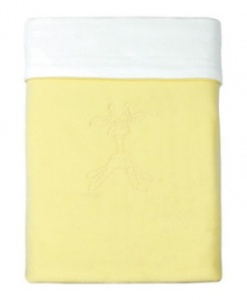 Emitex Deka bavlna + microfleece 70x100 cm Žlutá +bílá