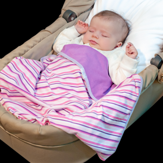 Letní deka Ines 75x100 fialová s proužky Baby Matex