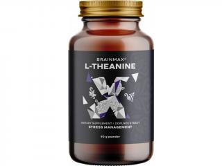 BrainMax L-Theanine, L-theanin v prášku, 90 g