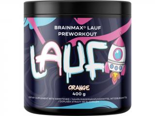 BrainMax Lauf Preworkout STIM, Předtréninkovka pro podporu výkonu s kofeinem, červený pomeranč, 400 g