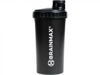 BrainMax plastový shaker, černý, 700 ml