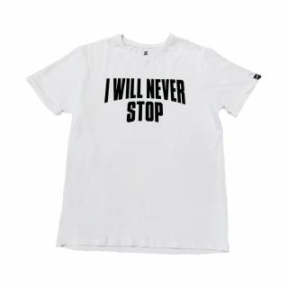 Tričko BJP front I Will Never Stop, regular fit, bílé Velikost: 3XL