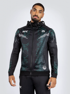 UFC Adrenaline by Venum Authentic Fight Night Men’s Walkout Hoodie - Emerald Edition - Green/Black Velikost: L