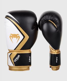 Venum Boxerské Rukavice Contender 2.0 - Černá/Bílá/Zlatá Velikost: 10oz