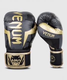 Venum Elite Boxing Gloves - Dark Camo/Gold Velikost: 10oz