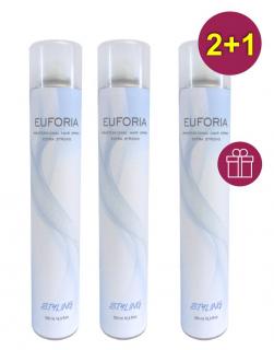 Akce 2+1 Euforia STYLING Hair spray Lak extra silný pro objem, kreativní i extrémní styling 500ml