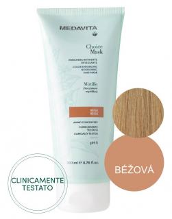 Medavita CHOICE barvící maska, zvýrazňuje přírodní i kosmetickou barvu 200ml Barva: Béžová