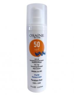 Osaine Sunscreen solární fluid pro citlivou pleť UVA+UVB SPF 50 voděodolný 75ml