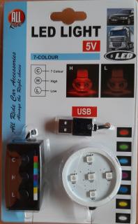 LED podsvícení osvěžovače vzduchu POPPY,TURBO,TRUCKY multi - 7 barev do USB  (nastavitelná intenzita světla)
