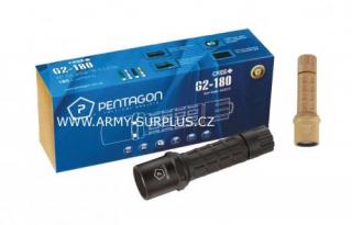 Baterka svítilna taktická G2 -180 CREE Pentagon coyote K22015