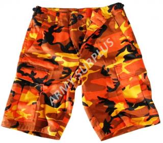 Bermudy BDU oranžové maskování Orange Camo MMB  (Bermudy BDU camo orange MMB)