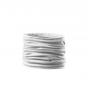 Bílý tubulární multifunkční šátek nákrčník Twister  (Nákrčník Twister bílý (multifunkční šátek))