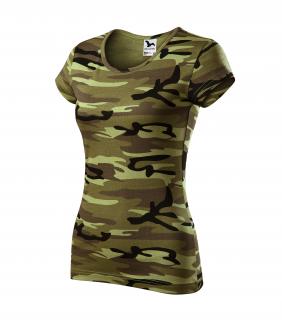 Dámské tričko Malfini Pure 150 camouflage green (Malfini Pure 150 camouflage green)