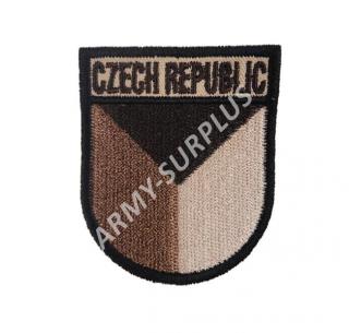 Nášivka AČR CZECH REPUBLIC česká vlajka CZ pilot vz.95 písková béžová pouštní su