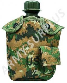 Polní láhev (čutora) US s hrnkem (pitítko) digital woodland marpat