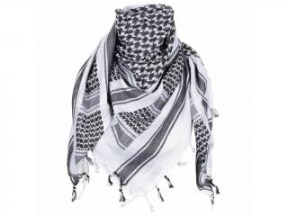 Šátek palestina bílá/černá (shemagh, arafat) (Palestina šátek (shemagh) bílá/černá)