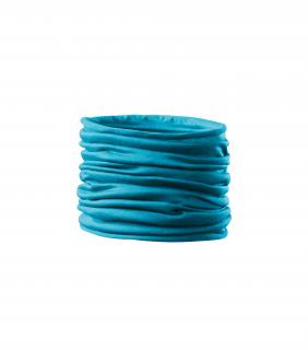 Tyrkysový tubulární multifunkční šátek nákrčník Twister  (Nákrčník Twister tyrkys (multifunkční šátek))