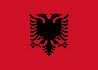 Vlajka Albánie 90 x 150 cm č.224 (Albánie státní vlajka)
