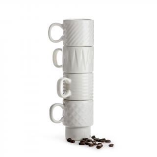 Šálky espresso Coffee&More 5017880, 4ks, 100 ml, bílé