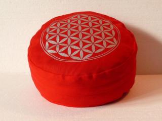 Květ života - Meditační polštář červený (Květ života - Meditační polštář červený)