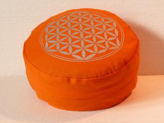 Květ života - Meditační polštář oranžový (Květ života - Meditační polštář oranžový)