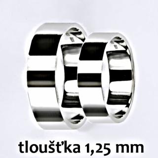 Snubní prsteny na zakázku žluté i bílé zlato, rovný profil 1.25mm