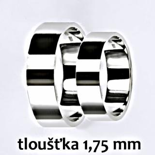 Snubní prsteny na zakázku žluté i bílé zlato, rovný profil 1.75 mm