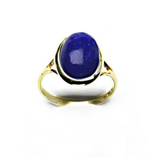 Zlatý prsten, přírodní lapis lazuli, žluté zlato, T 1454