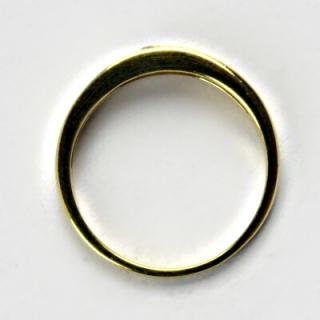 Zlatý prsten, prsten ze zlata, žluté zlato, prsten se zirkony 2,57 g, vel. 57