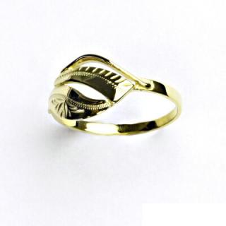 Zlatý prsten, žluté zlato, prstýnek ze zlata, T 818