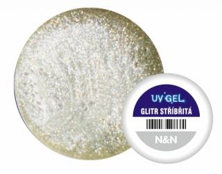 Barevný UV gel N&N 5ml - barva glitrová stříbřitá