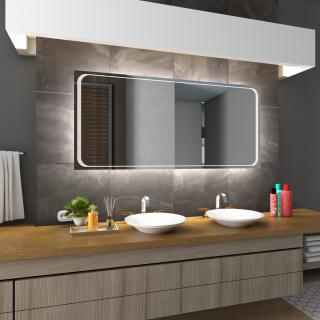 Koupelnové zrcadlo s LED osvětlením 100x90 cm BARCELONA
