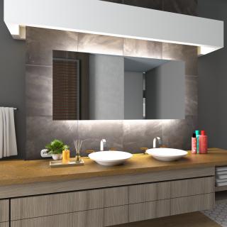 Koupelnové zrcadlo s LED osvětlením 110x85 cm DUBAI