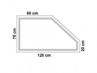 Koupelnové zrcadlo s LED osvětlením 120x70 cm ATLANTA ATYPICKÉ (Výroba na zakázku)